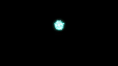 Cyan Fireworks Burst Loop Stock Footage 341161399