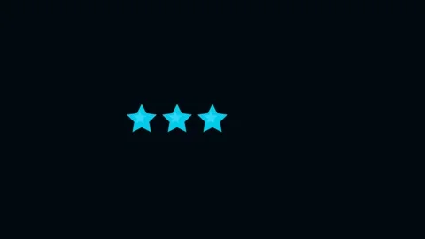 Cyan Five Star Rating Fill Flat Design Animation Stockbeeldmateriaal 342611545