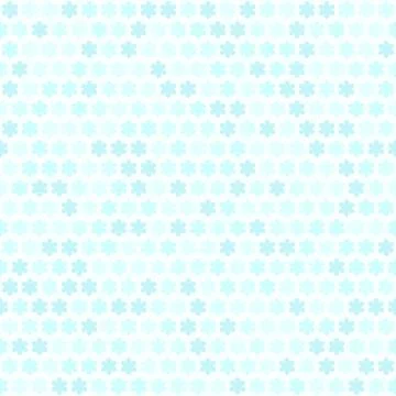 Cyan flower pattern. Seamless vector Stock Illustration