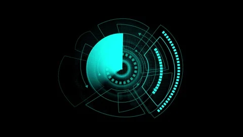 Cyan globe interface animation with rotating circular hud and world map ove.. Stock Footage 337364098