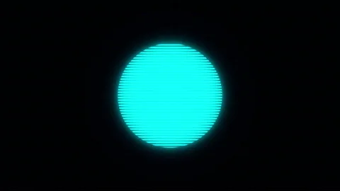 Cyan glowing circle abstract animation on black background Vídeos de archivo 337088127