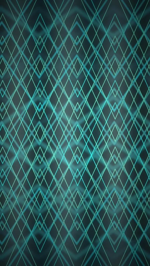 Cyan glowing diamond wireframe grid seamless loop background Vídeos de archivo 346570980