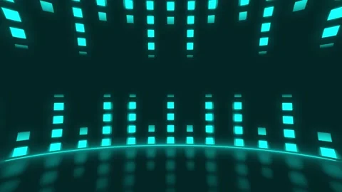 Cyan Glowing Digital Equalizer Pattern Illuminating a Dark Futuristic visual 스톡 동영상 262594459