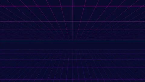 Cyan glowing futuristic tech matrix grid Stock Footage 345184679