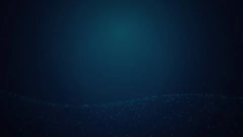 Cyan glowing particles undulate like sea waves in a seamless loop Stock Footage 341401704