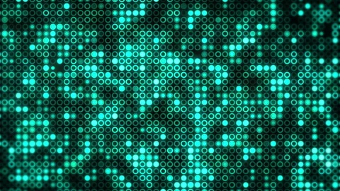 Cyan glowing ring grid digital interface background 스톡 동영상 333133430