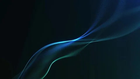 Cyan glowing wave on dark tech background, smooth digital energy motion wit.. Stock Footage 341754508