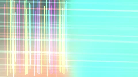 Cyan gradient with multicolor vertical lines and light streaks, Seamless Loop Stock Footage 341858405