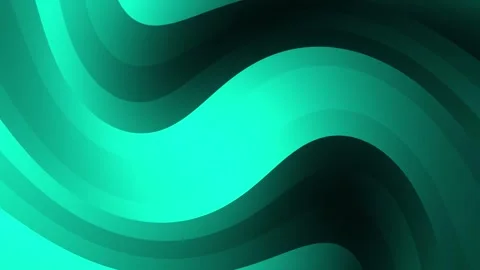 Cyan gradient wave motion background, abstract liquid flow animation Video stock 347300870