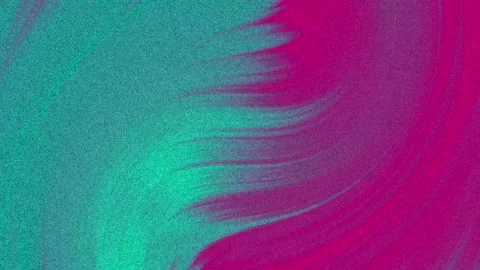 Cyan grainy gradient abstract noise background with pink liquid 4K seamless loop Stock Footage 297869835