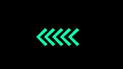 Cyan green flat directional arrow symbol Stock Illustration