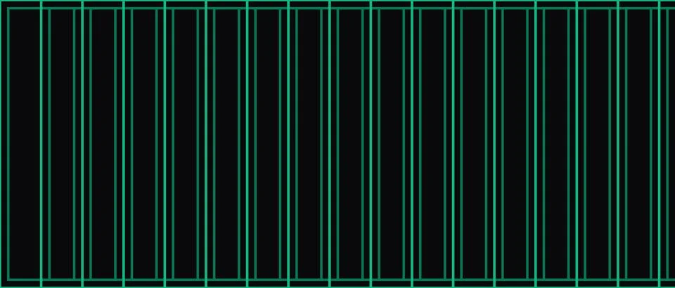 Cyan grid pattern on black background Stock Illustration