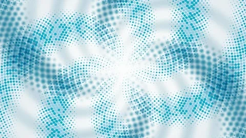 Cyan halftone dot kaleidoscope pattern seamless loop background Stock Footage 347205348