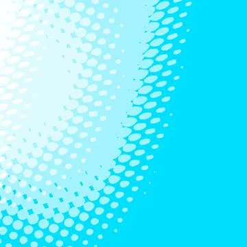 Cyan Halftone Dot Wave Abstract Background Stock Illustration