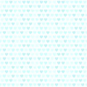 Cyan heart pattern. Seamless vector Stock Illustration