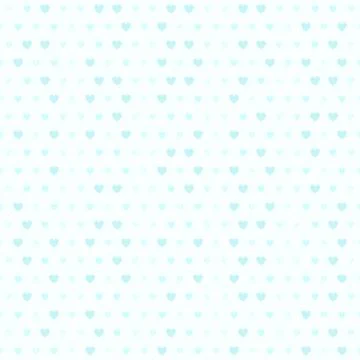 Cyan heart pattern. Seamless vector Stock Illustration