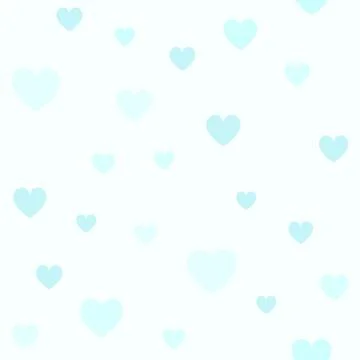 Cyan heart pattern. Seamless vector Stock Illustration
