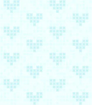 Cyan heart pattern. Seamless vector Illustrazione stock