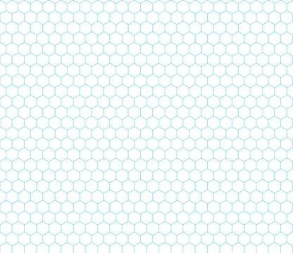 Cyan hexagon grid seamless pattern Stock Illustration
