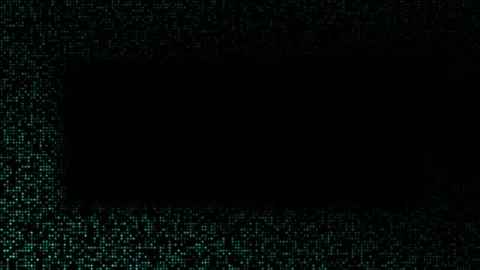 Cyan hi-tech circular dots half tone futuristic dark loop able background Stock Footage 306585749