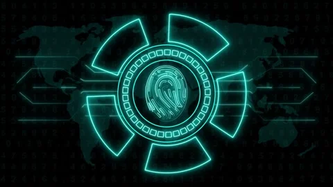 Cyan interface lines frame abstract global network boundaries. Interface li.. Stock Footage 340997934