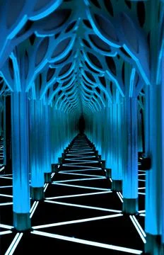 Cyan labyrinth Illustrazione stock