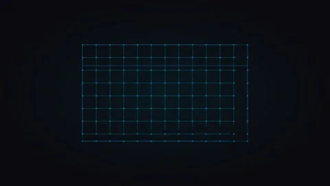 Cyan laser grid displaying security system visuals. Professional tech motion 스톡 동영상 342624857