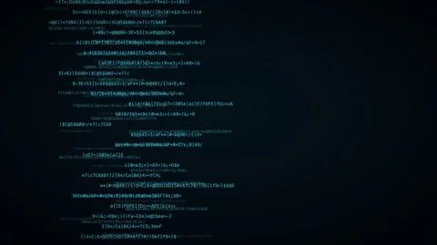 Cyan layered code planes hacker code background, digital data stream motion loop 스톡 동영상 342633866