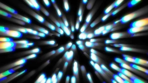 Cyan light particle rays hyperdrive speed background Stock Illustration