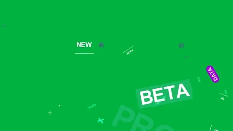 Cyan line starting PRO scaling and tilting BETA sliding DATA drifting showing UI Stock Footage 333630483