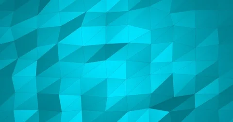 Cyan low poly geometric 3d motion render Stock-Footage 79083974