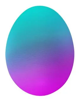 Cyan Magenta Easter Egg Stock Illustration