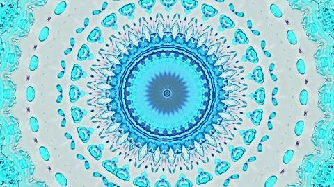 Cyan Mandala Design Abstract Patterns background Illustrazione stock