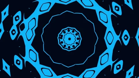 Cyan mandala technology motion background with intricate radial digital pattern Stock Footage 336014582
