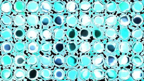 Cyan Metallic Bubble Grid Background Illustration