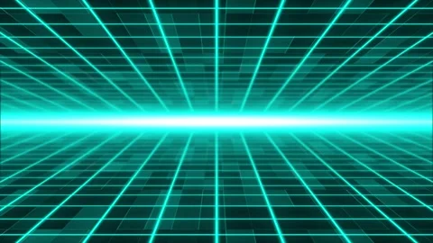 Cyan Moving Abstract sci-fi grid with flickering optical flare on the background Stock Footage 272493857