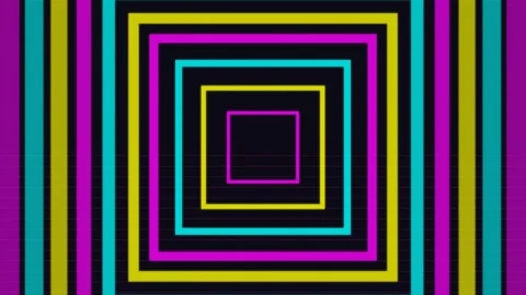 Cyan neon digital lines perspective grid Stock Footage 345184728