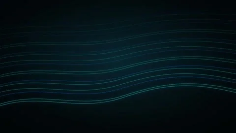 Cyan neon light waves flowing across dark background cinematic motion. Vídeos de archivo 341770651