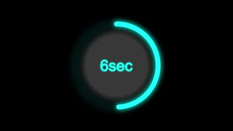 Cyan neon timer countdown circle with 3sec text. Cyan neon timer for techno.. Stock Footage 337816542
