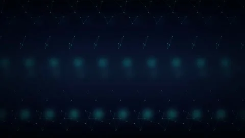 Cyan network nodes wireframe seamless loop motion background 動画素材 344799323