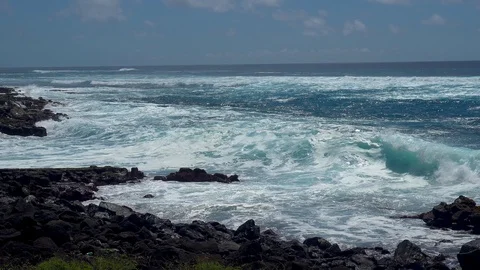 Cyan Ocean Waves Vidéo 117025112