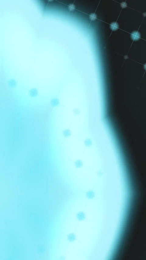 Cyan Particle Network Abstract Motion Background with Soft Glow Stock Footage 342915694