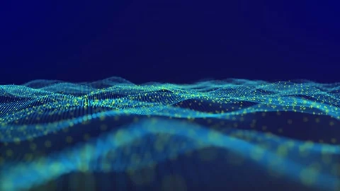 Cyan particle wave animation loop background. a 170 스톡 동영상 251950256