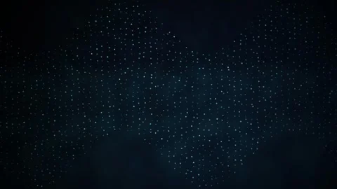 Cyan particles flow in a seamless loop as a glowing wave Stock Footage 341274715