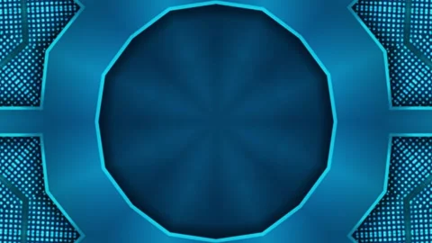 Cyan Pattern Mandala Tech Background Looping Animation Video stock 335945760