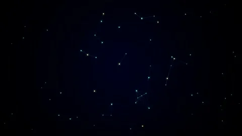Cyan Plexus Network Nodes Drifting Across Black Background Video stock 348252516