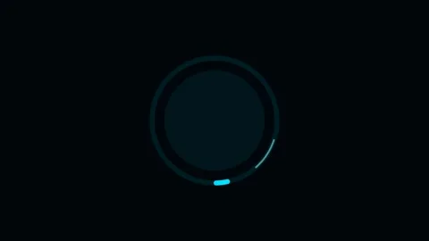 Cyan Progress Ring Spinner Arc Rotate Animation 動画素材 342618665