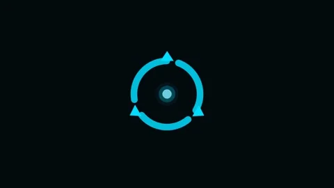 Cyan Recycle Loop Cycle Symbol Eco Green Animation Loop Stock-Footage 342610402