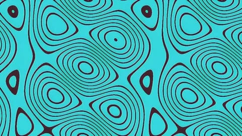 Cyan Red Topographic Contour Pattern With Organic Morphing Lines 스톡 동영상 343224226