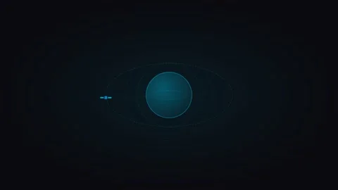 Cyan satellite orbit displaying space technology visuals. Professional tech Stockbeeldmateriaal 342624872